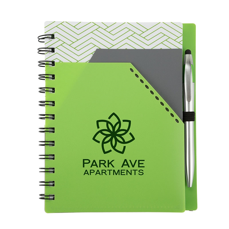 Trapezoid Junior Notebook w/  Stylus Pen 15