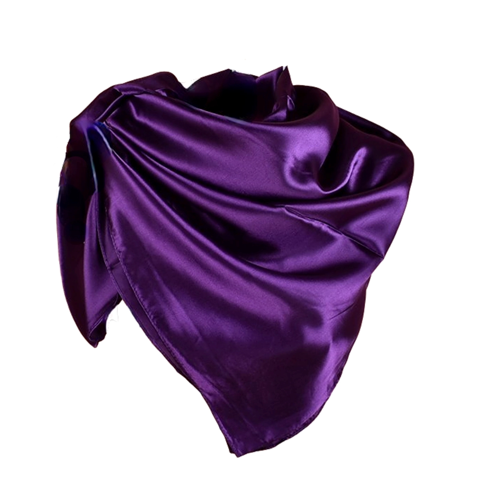 Solid Color Imitation Silk Large Square Scarf 4