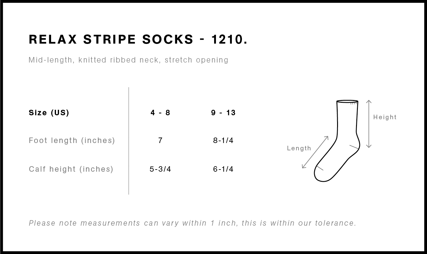 Relax Stripe Socks (2 Pairs) | 1210 14