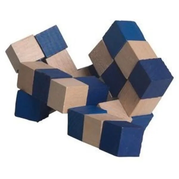 Elastic Cube Puzzle in Wood 2