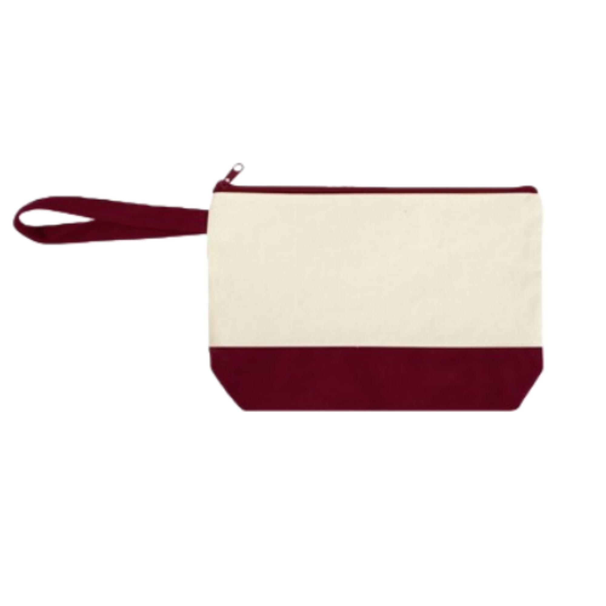Two Tone Canvas Cosmetic Zipper Bag with Bottom & Strap 17