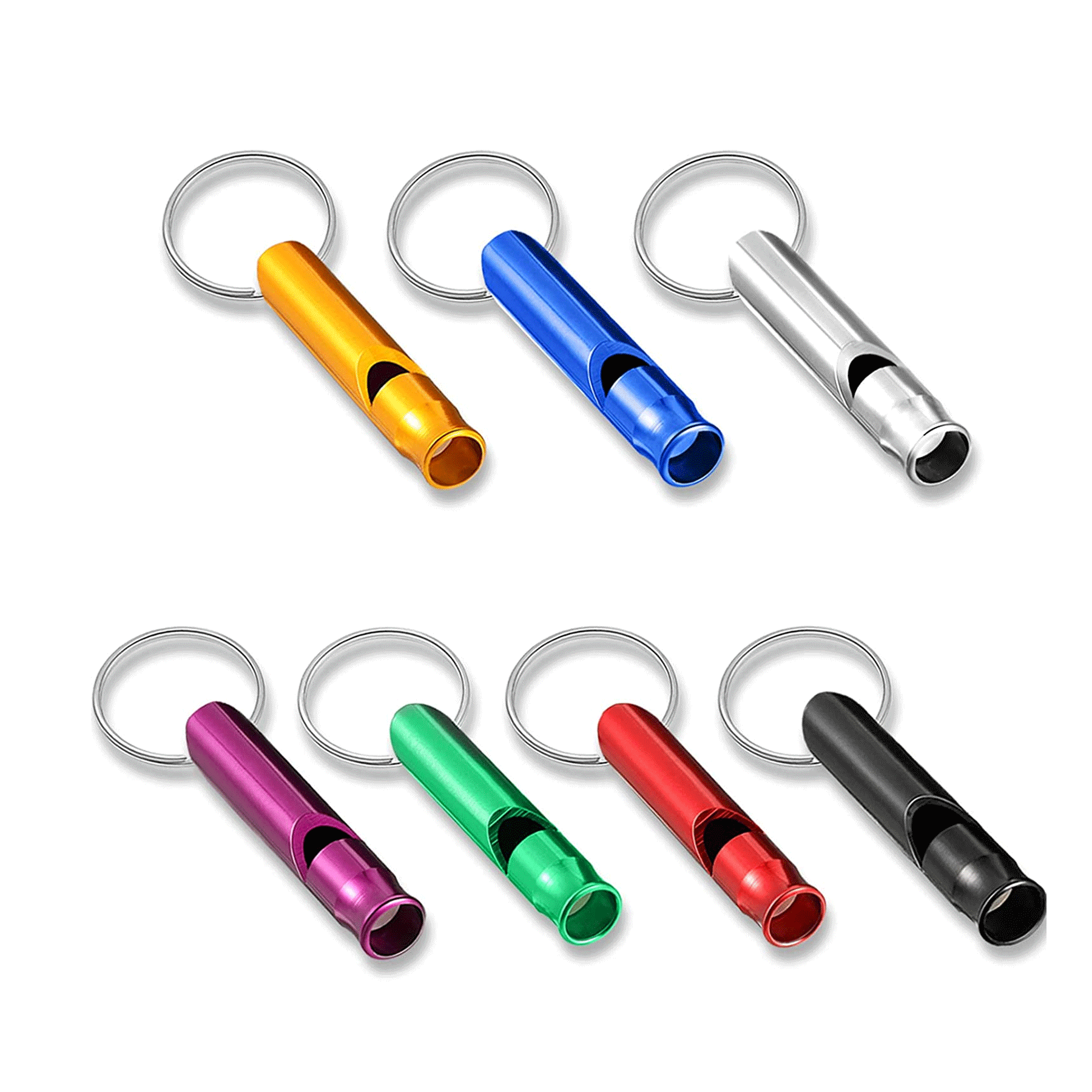 Aluminum Whistle With Keychain 1