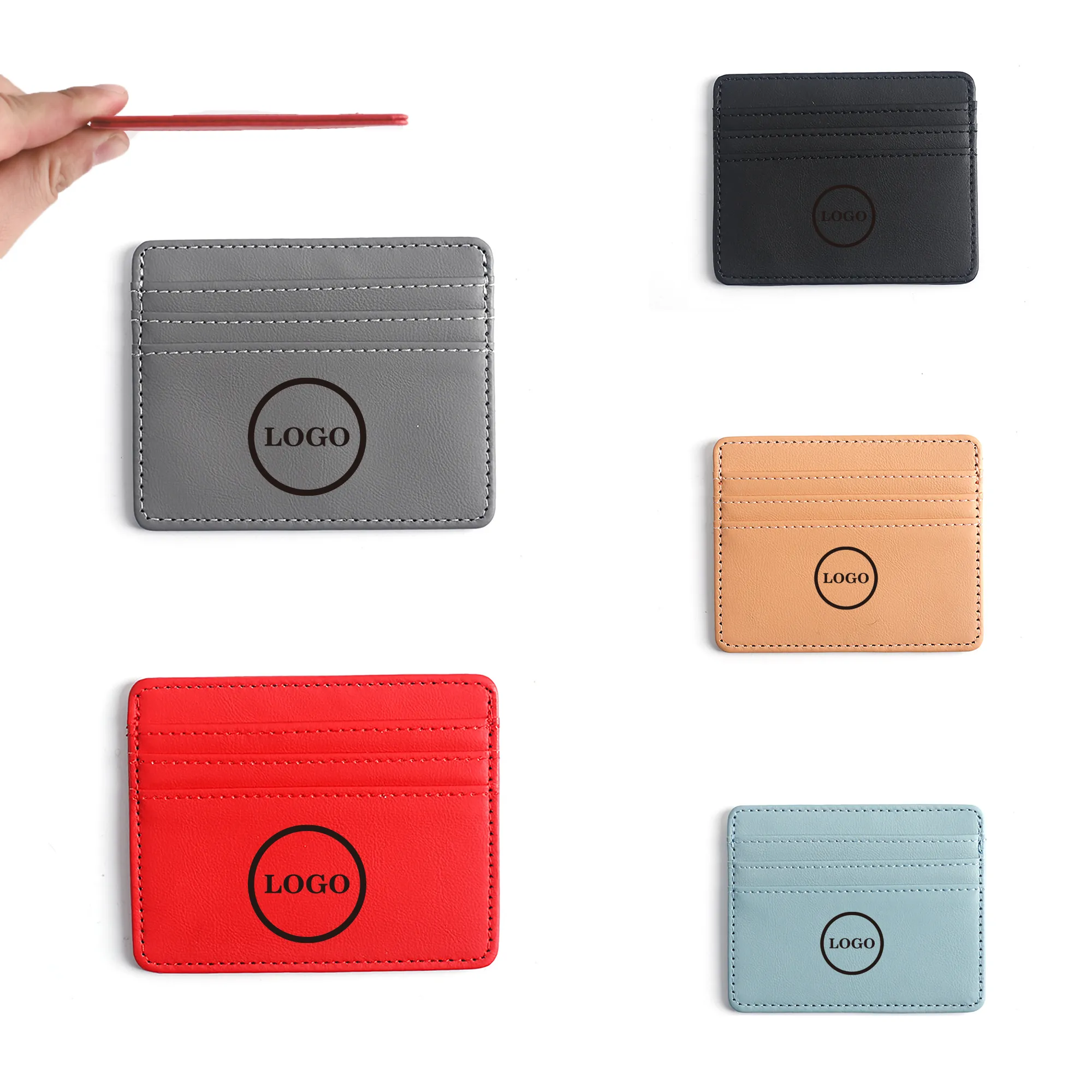 Mini Slim PU Leather Credit Card Holder 5