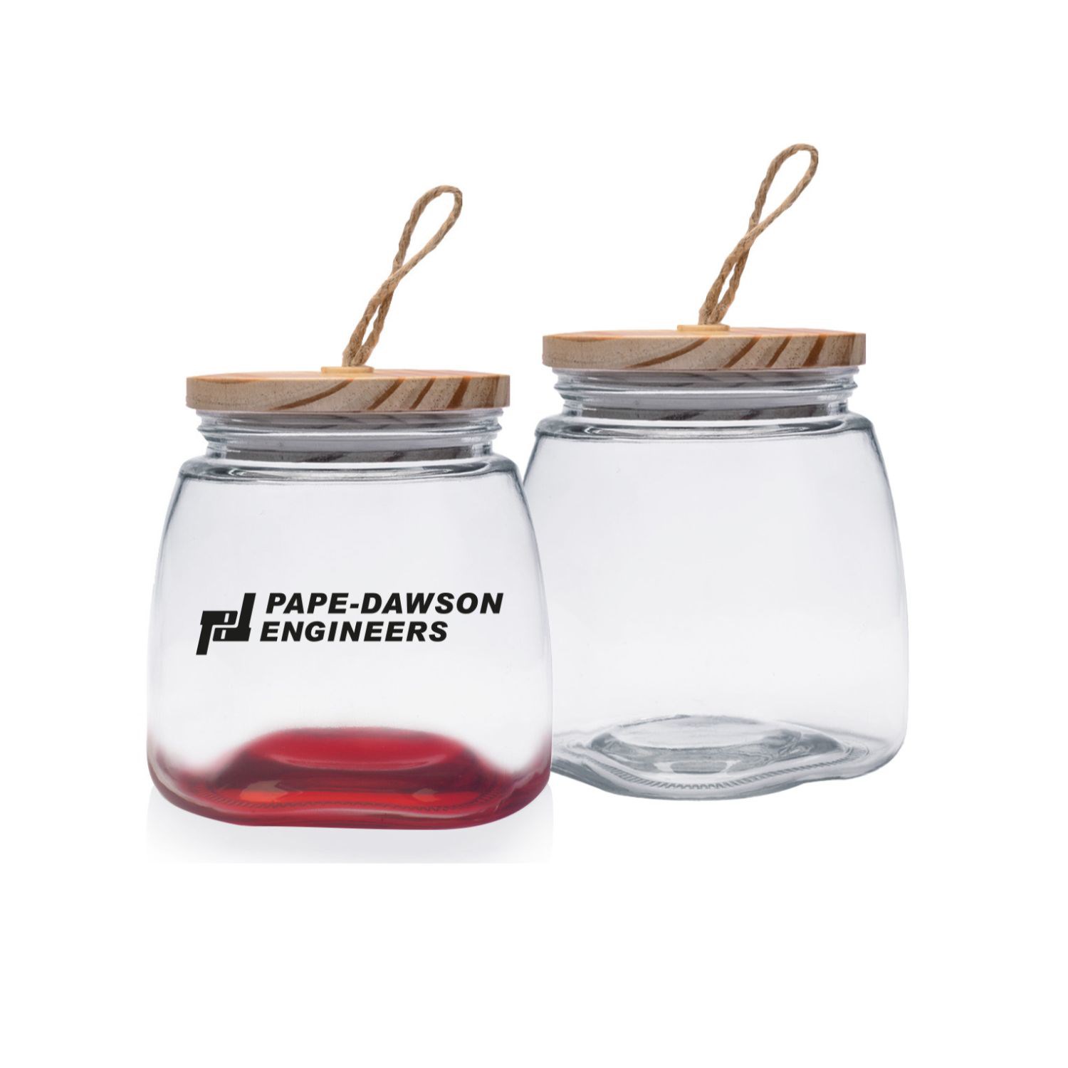 64 oz. Glass Candy Jars w/ Wooden Lid 2