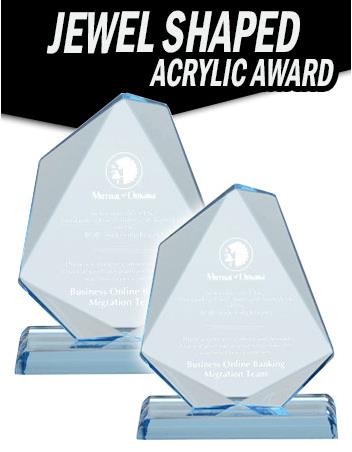 Acrylic: 6x4x1" Jewel Award 1