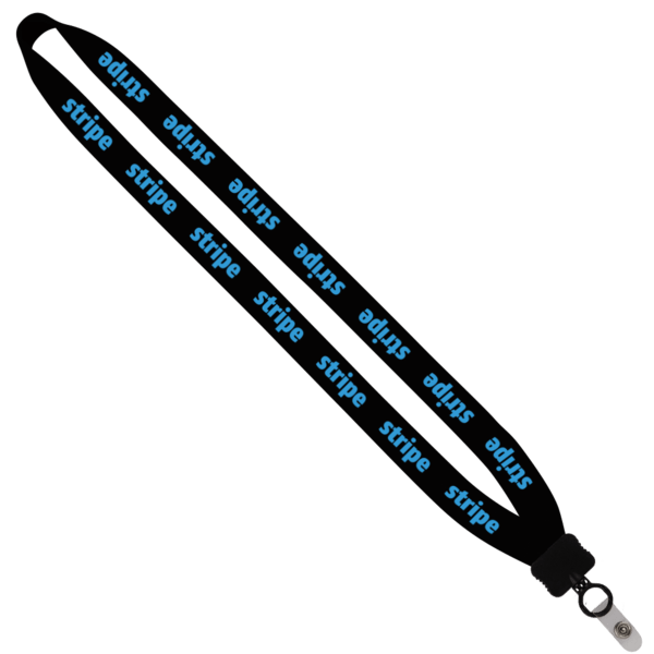 3/4" Cotton Lanyard with Plastic Clamshell & O-Ring 45