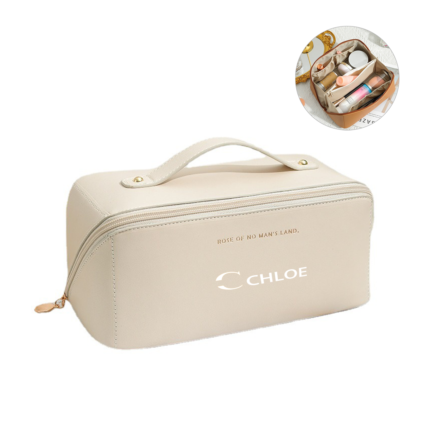 Pu Cosmetic Bag With Handle 1