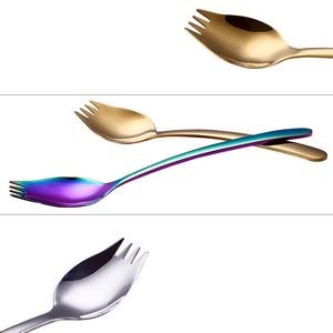 8.26 Inch Sturdy 2 IN 1 Salad Fork Spoon 16