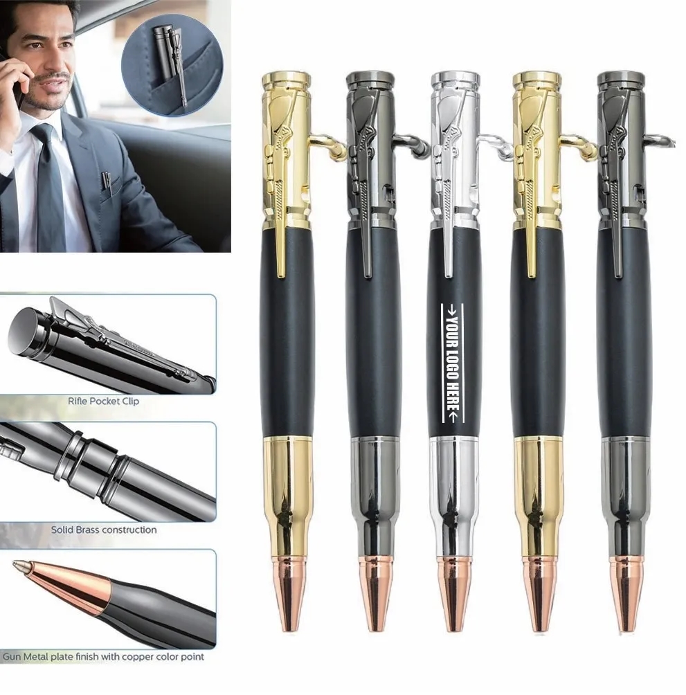 Gun Pen Brass Bullet Pen 4