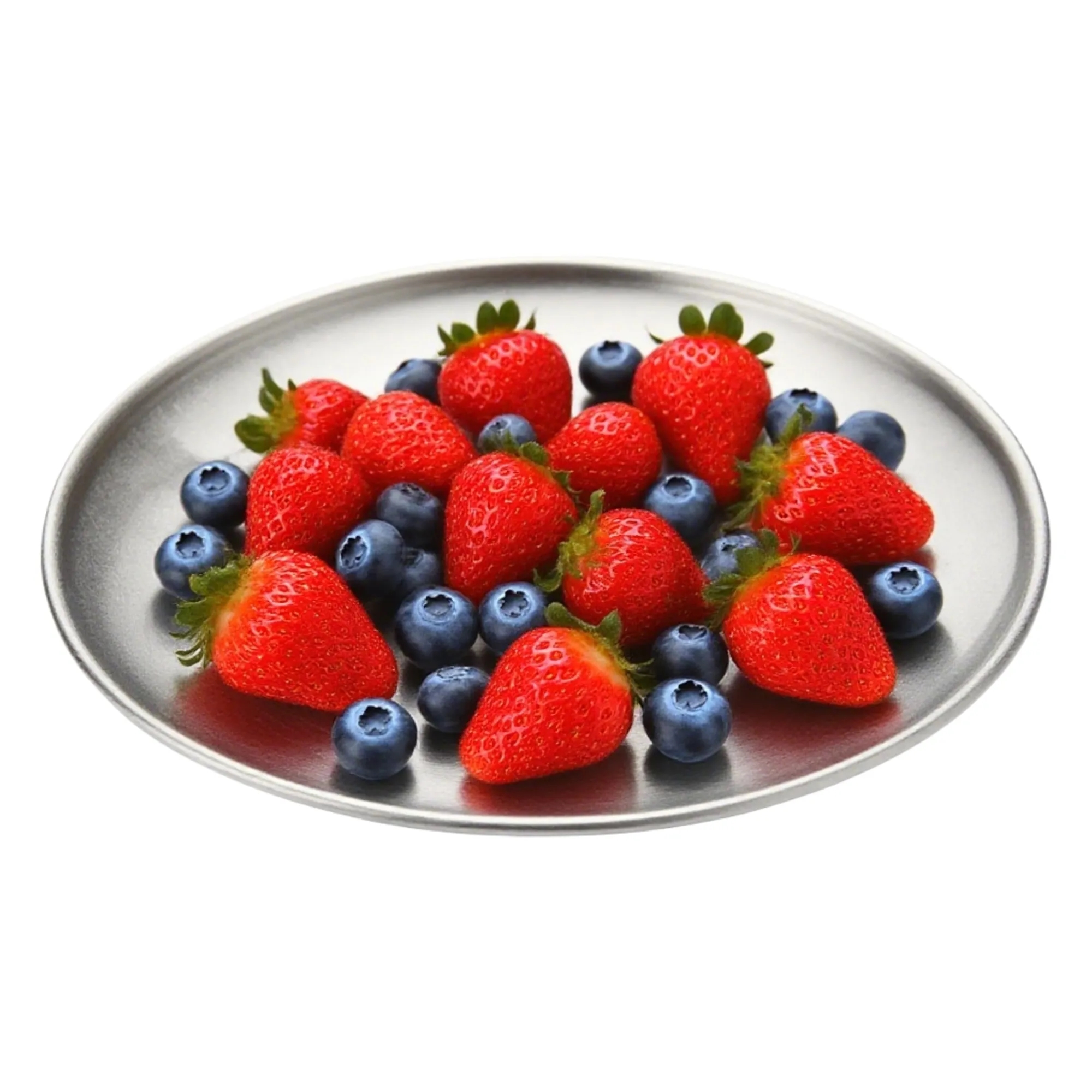7.8" Round Stainless Steel Serving Plate 2
