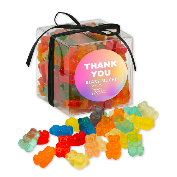 Stylish Acetate Cube with Gummi Bears