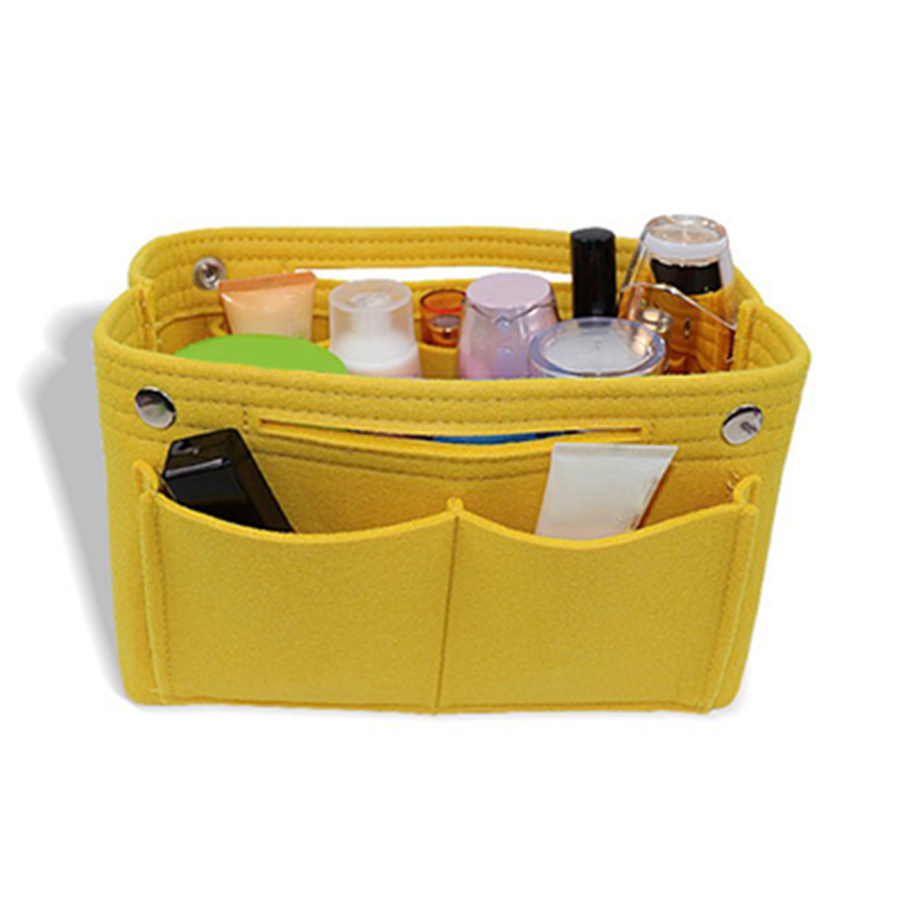 Felt Double Buckle Large Capacity Makeup Bag 3