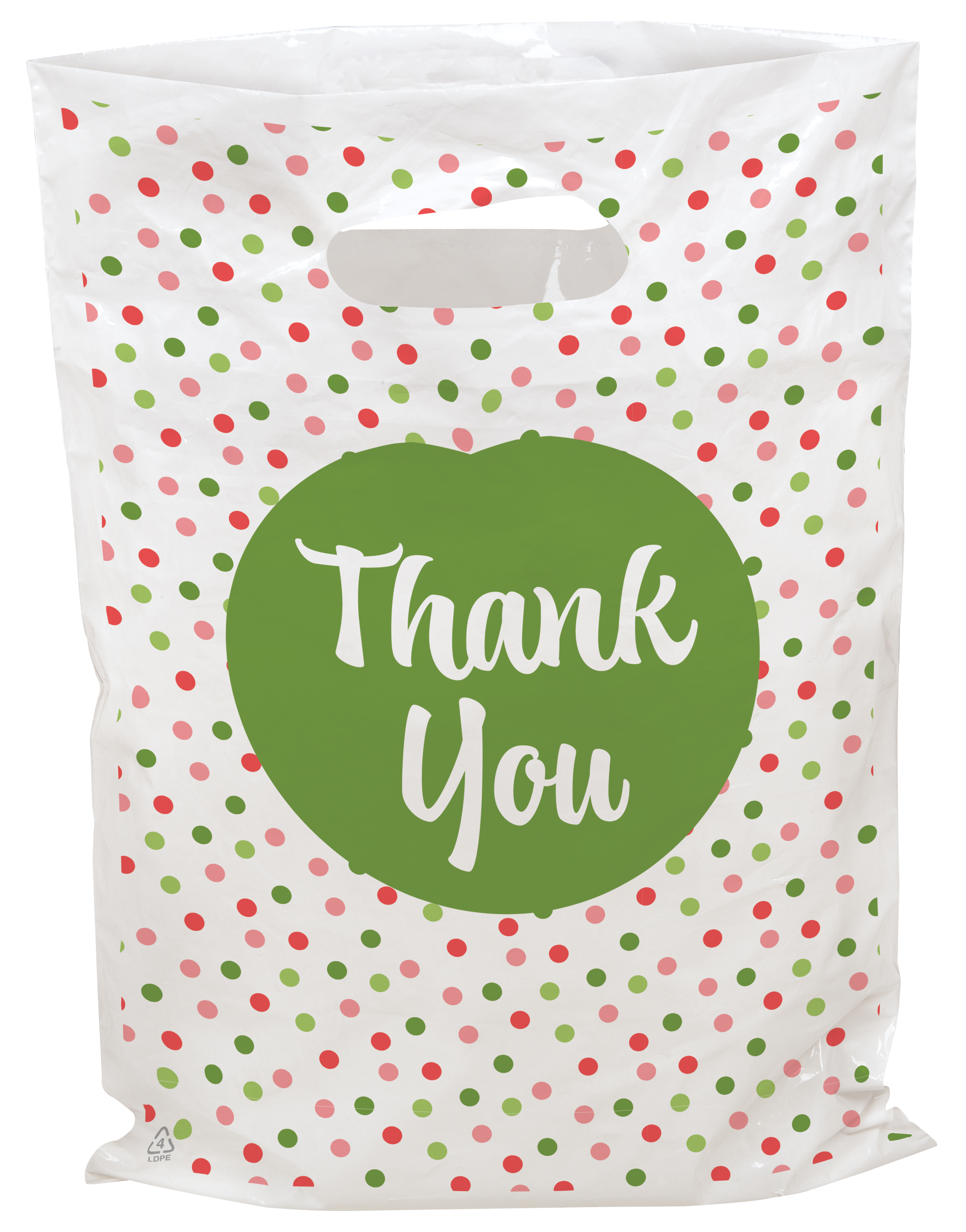 Polka Dots Seasonal Predesigned Plastic Bag (12" x 15")