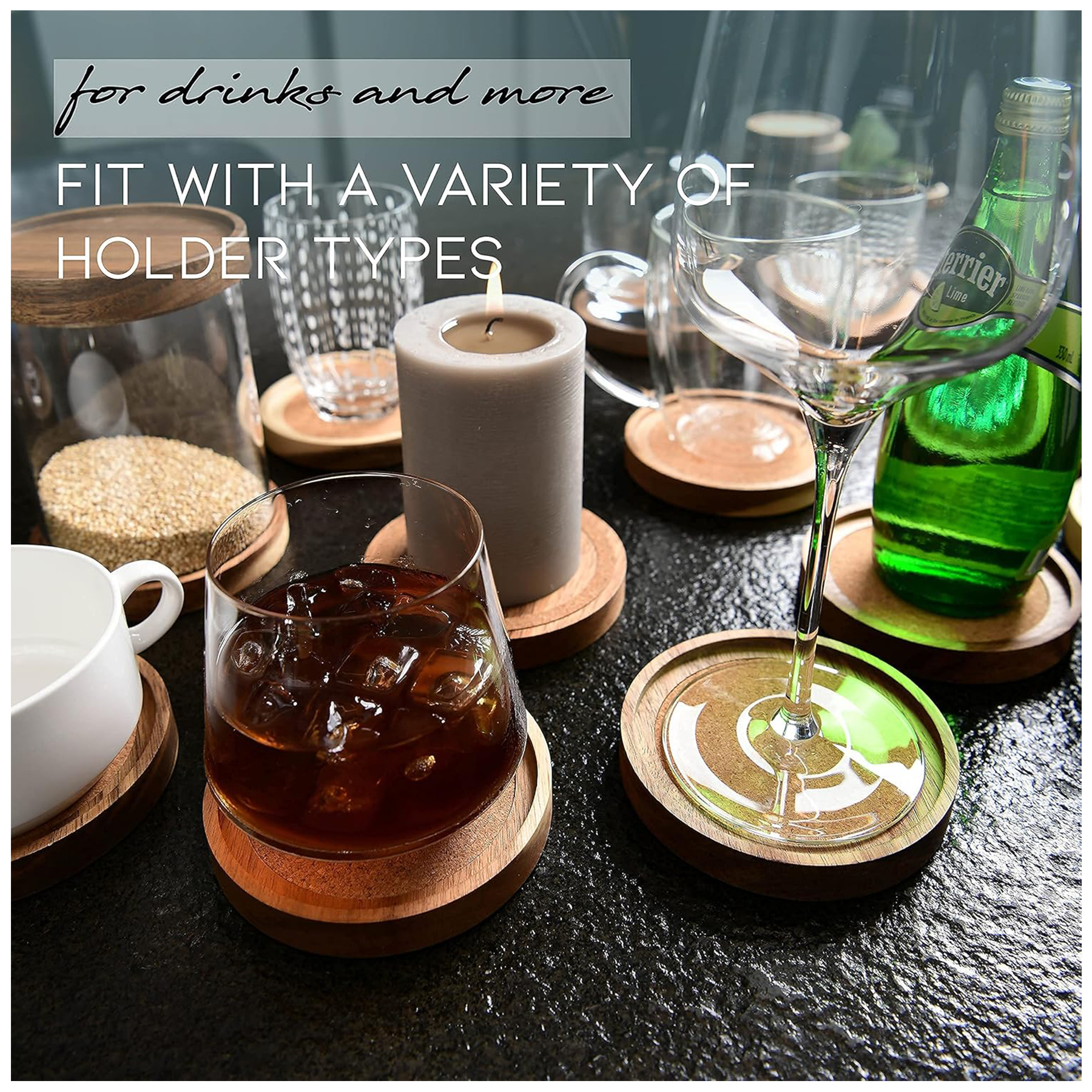 Wood Coasters Set 5
