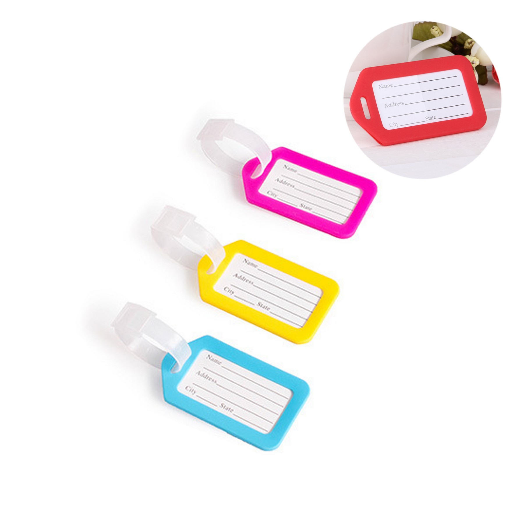 Plastic Luggage Identifiers with Lanyard 3