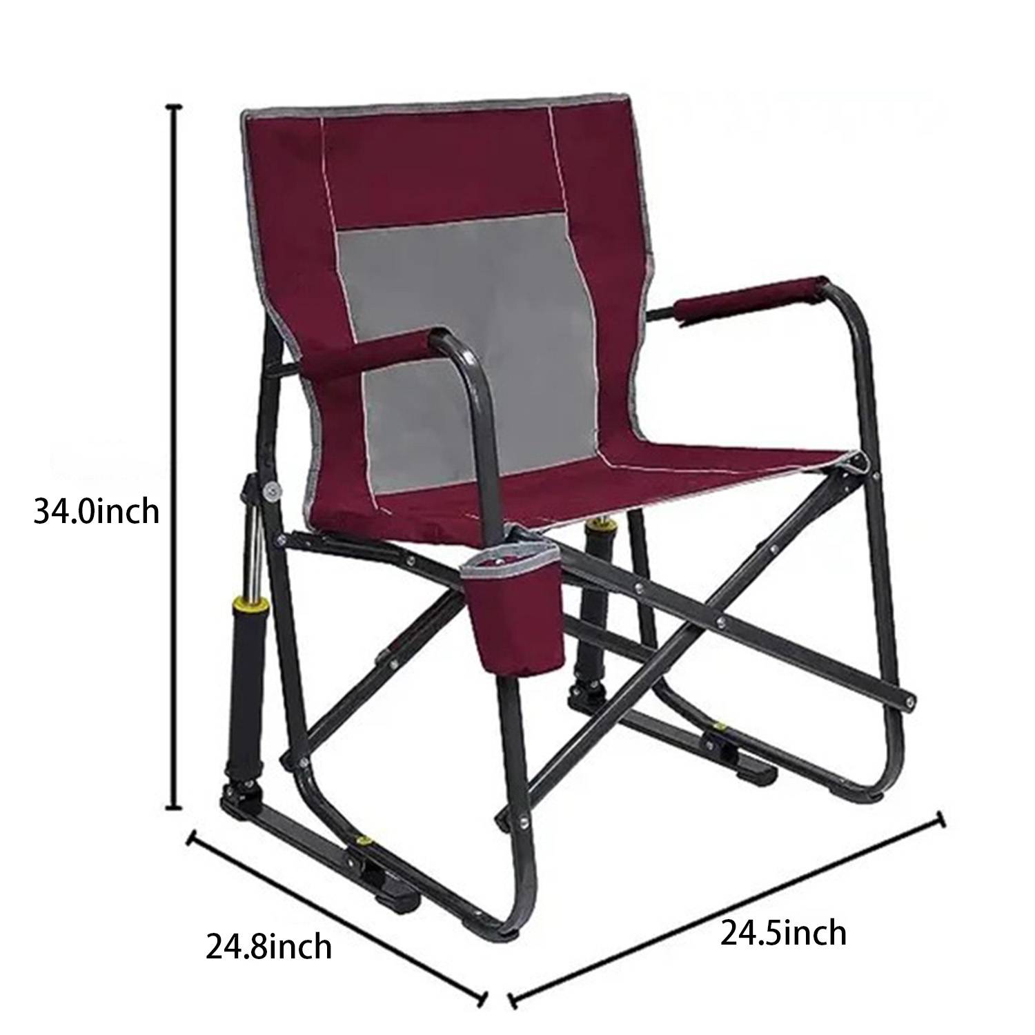 Portable Foldable Steel Camping Chair for Outdoor Fishing 7