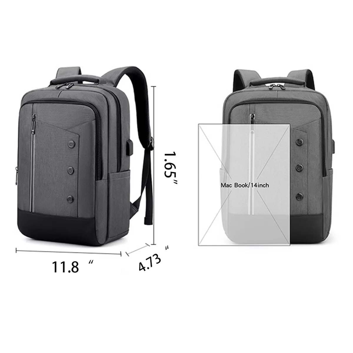 Business Travel Laptop Casual Backpack All-Over Printing 3