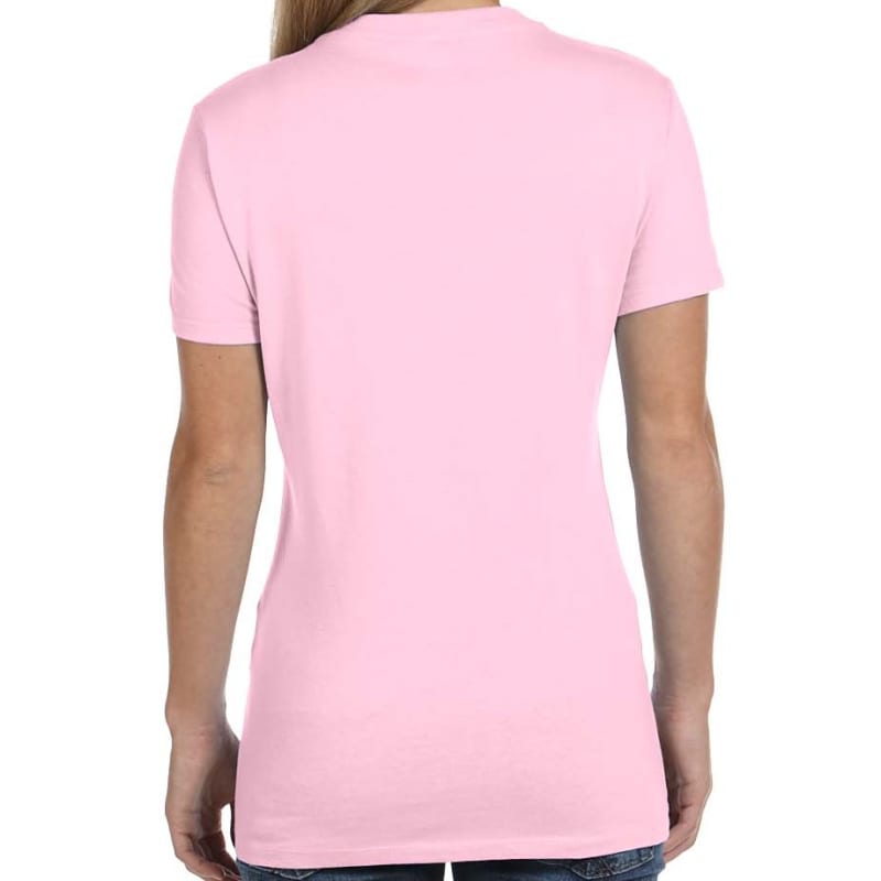 Hanes Ladies 4.5 Oz., 100% Ringspun Cotton Nano-T® V-Neck T- 15