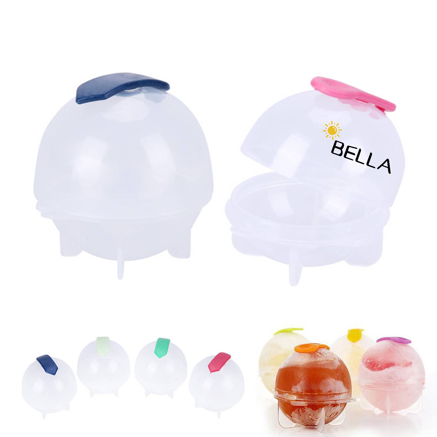 4 PCS Round Ice Cube Molds