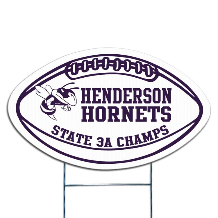 Football Yard Sign, Screen Printed