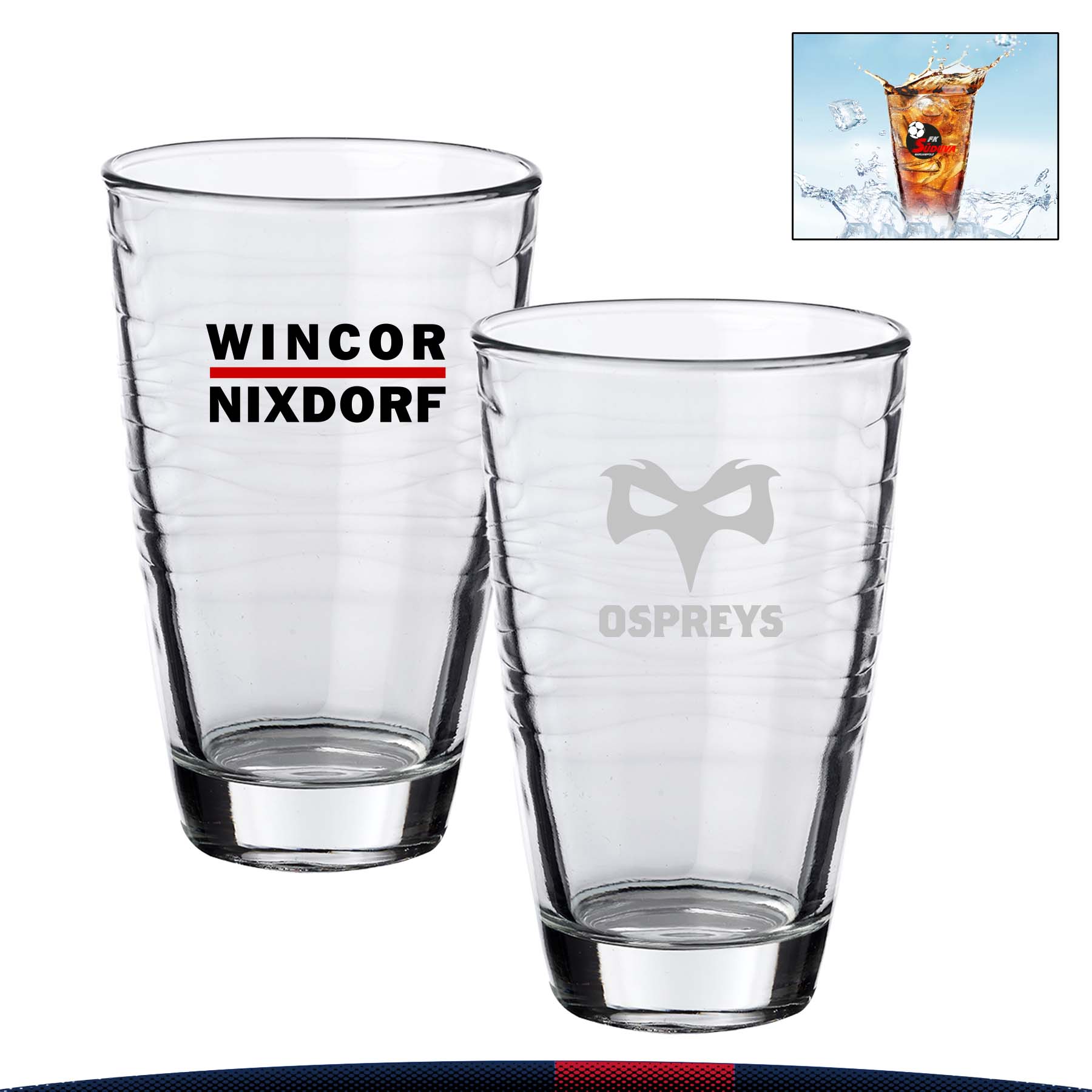 12 oz Kumia Waves Beverage Glasses 3