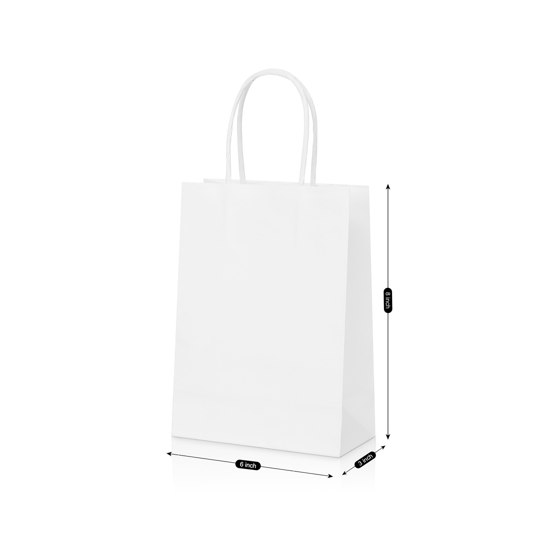 White Kraft Paper Shopper Tote Bag 1