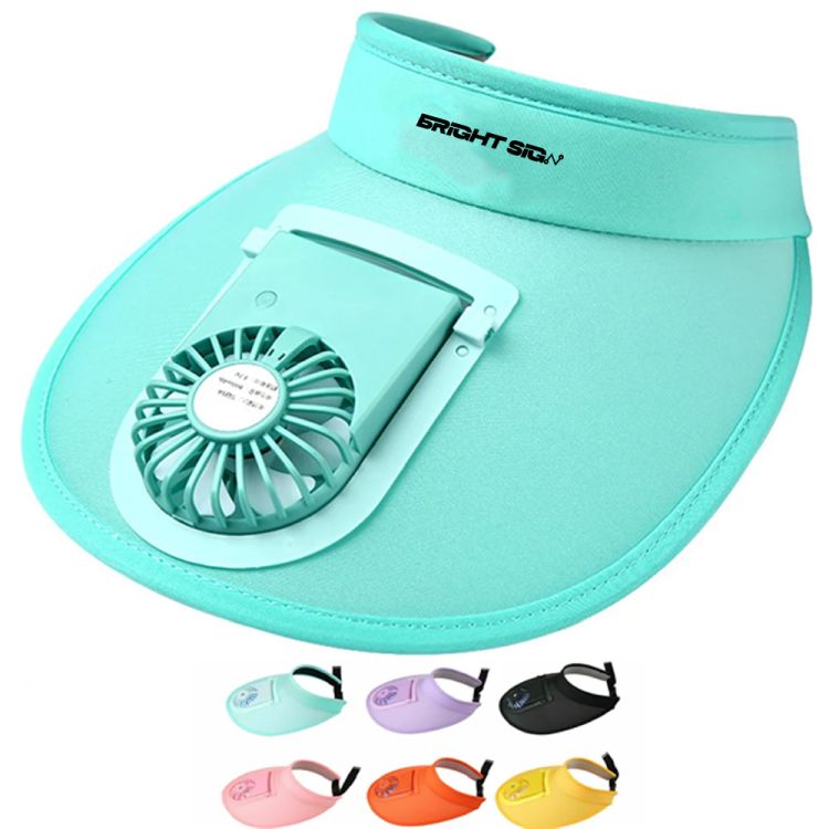 USB Fan Sun Visor Hat 1