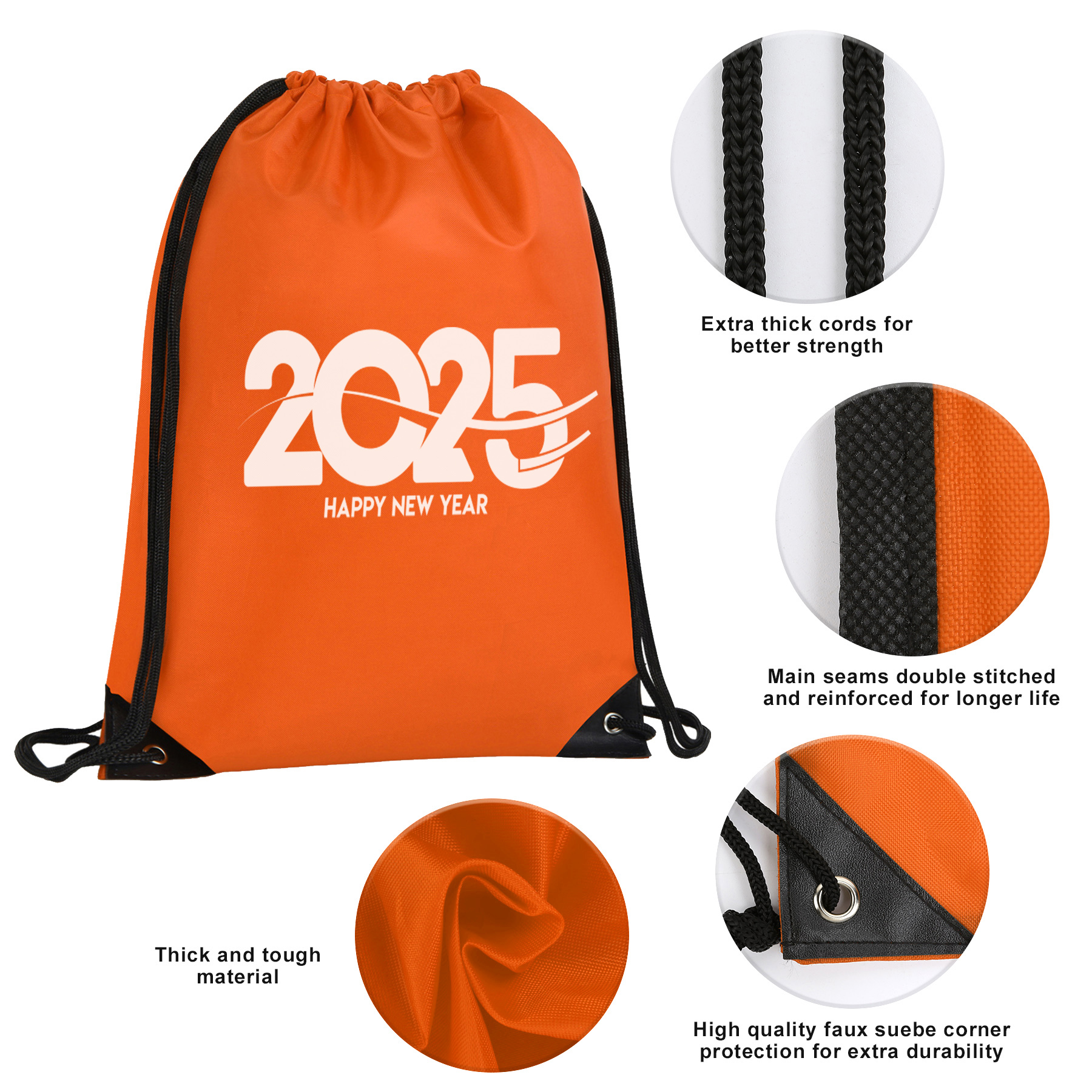 420D Heavy Duty Drawstring Backpack 5