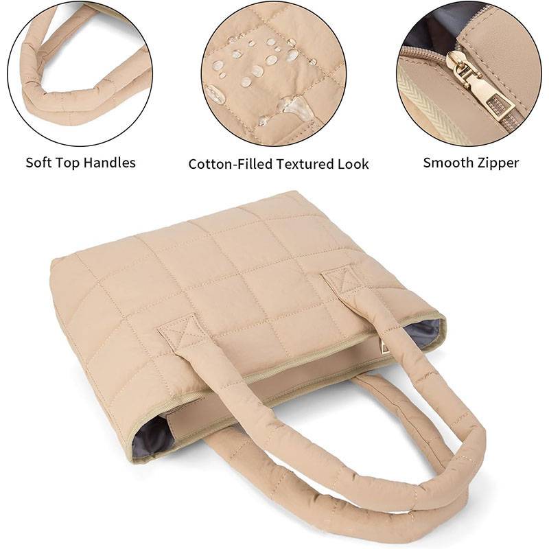 Soft Down Cotton Padded Quilted Bag for Womens 1
