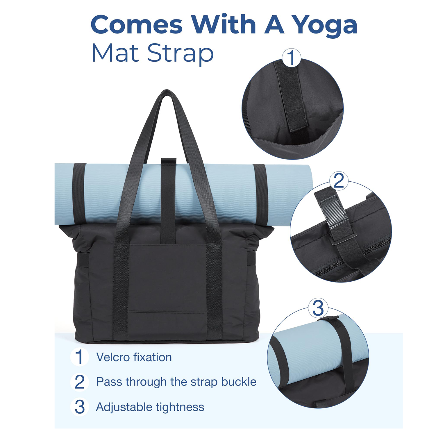 Lightweight Large Quilted Yoga Duffel Tote Bag 4