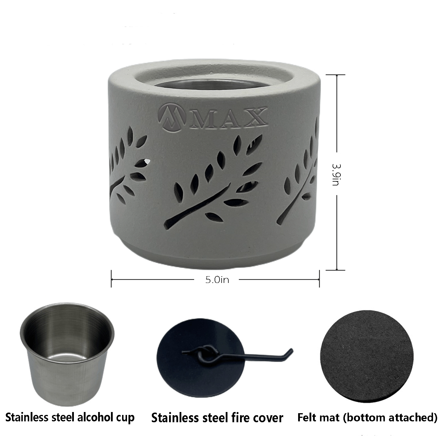 Small Portable Cement Fireplace Indoors 3