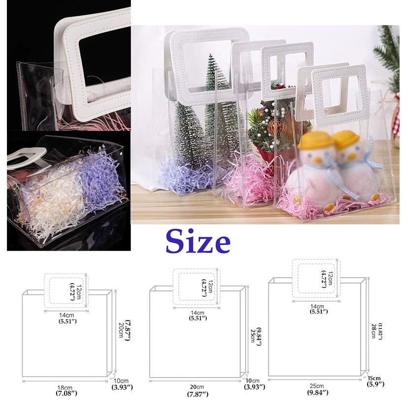 Plastic Shopping Waterproof PVC Hand Gift Bag for Packing Gift 2