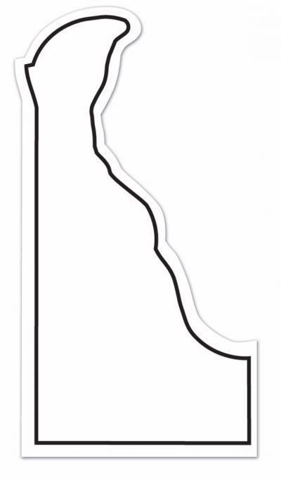 Delaware State Shape Magnet - Full Color 2