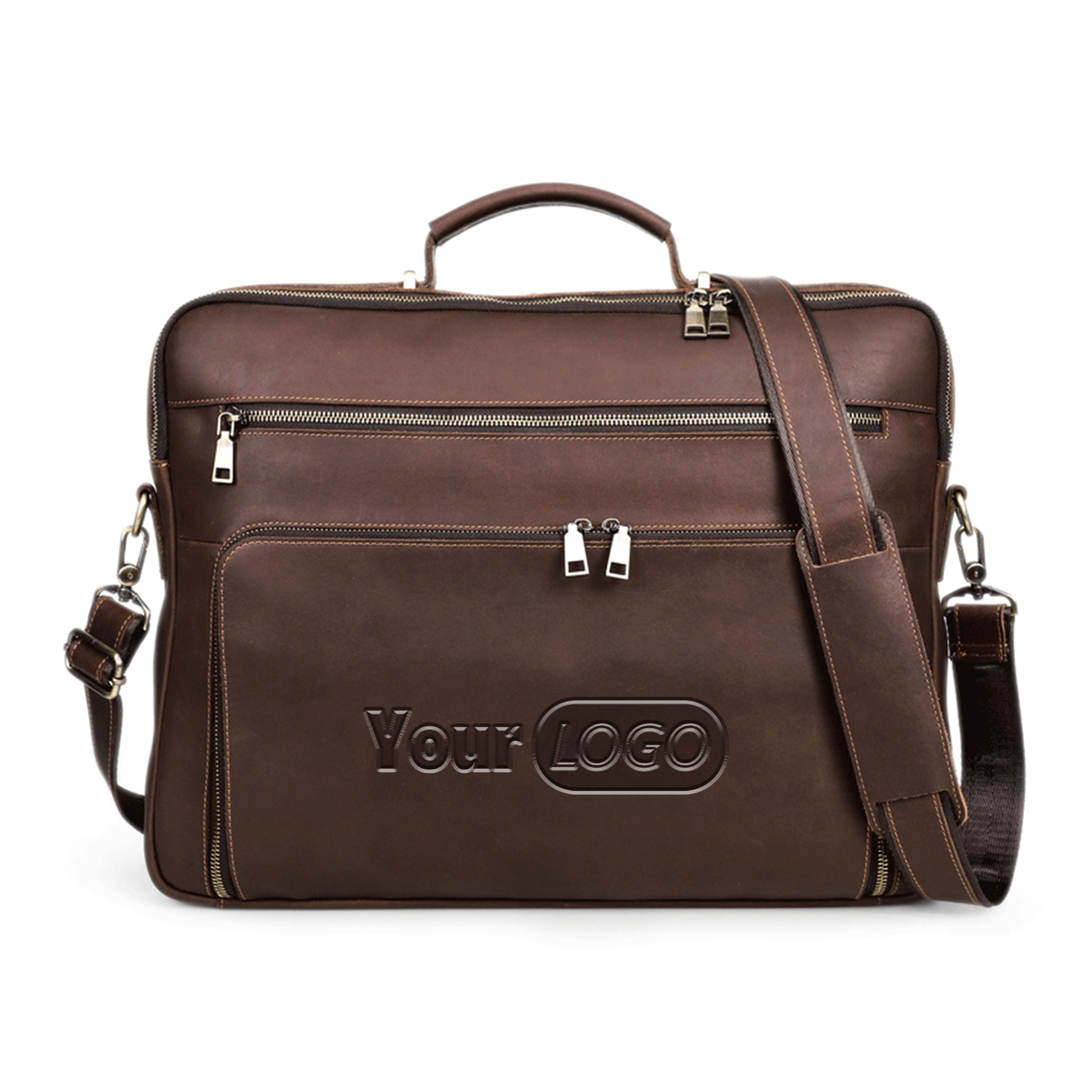 Leather lightweight Laptop Messenger Sleeves/Cases Coffee 2