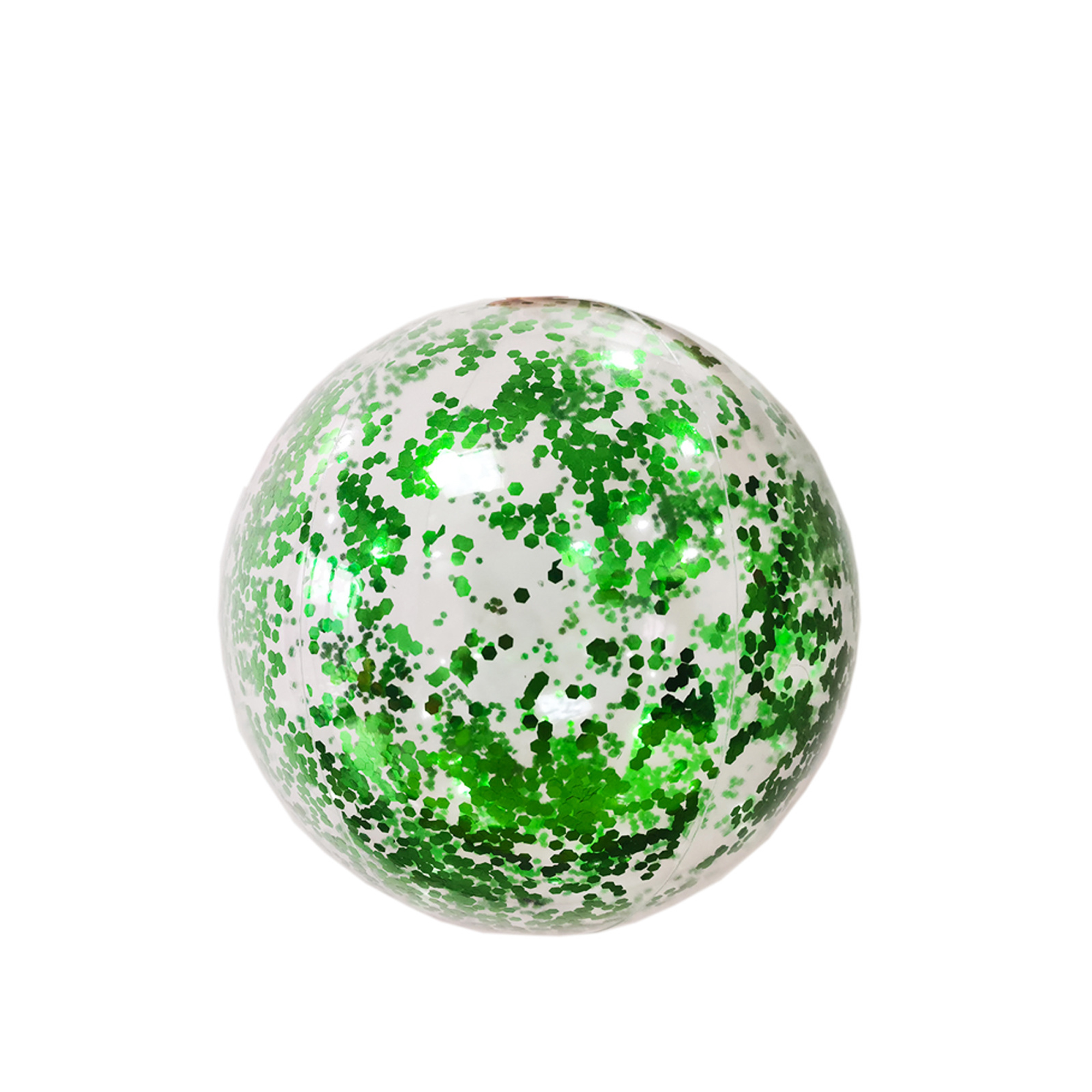 Transparent Glitter Beach Sphere 8.7" x 7.9" x 0.2" 7