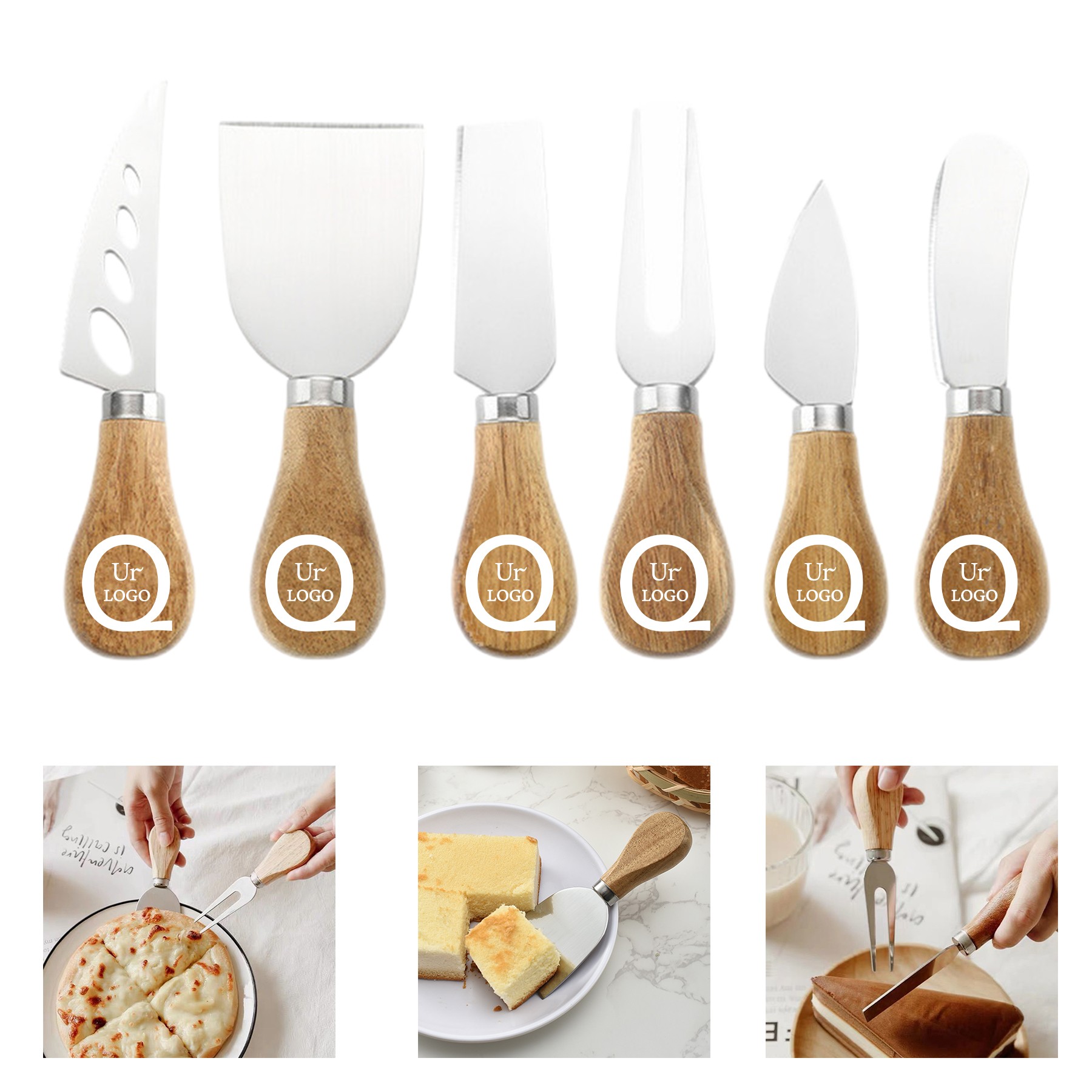 6-Piece Cheese Fork Knife Set