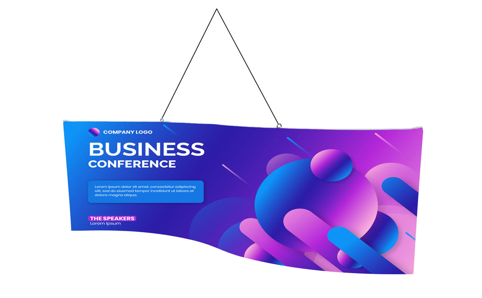 15ft S-Curved Hanging Banner Kit 1