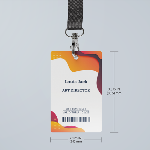 Full Color 3.375"H x 2.125"W PVC Card 2