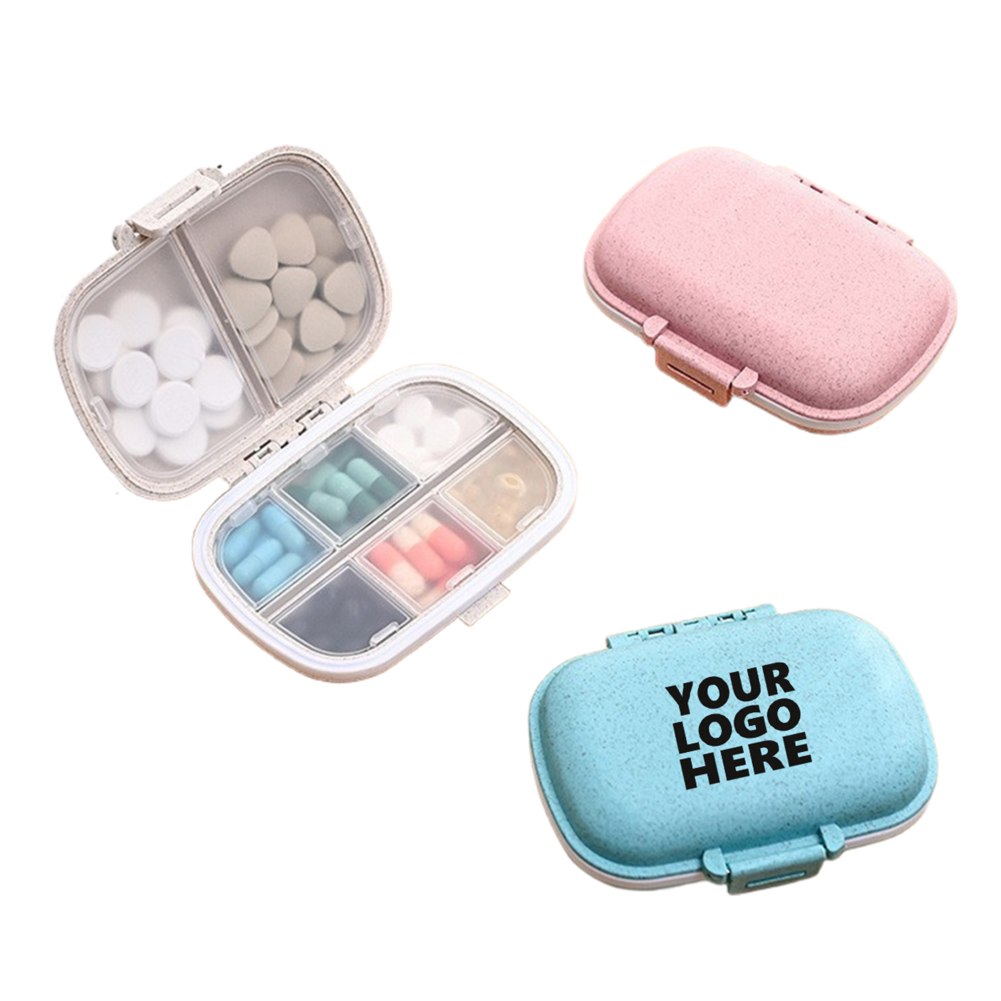 MOQ50 Compact 8-Section Pill Box with Secure Seal 1