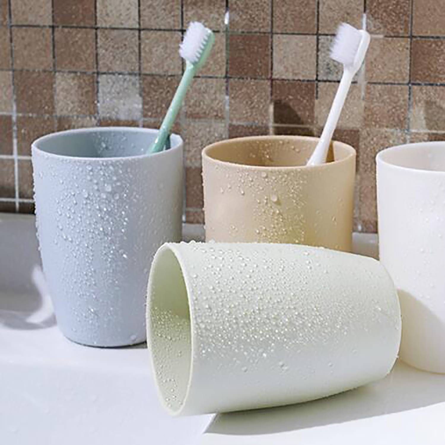 13oz Wheat Straw Mouthwash Cup – Lightweight & Durable 6