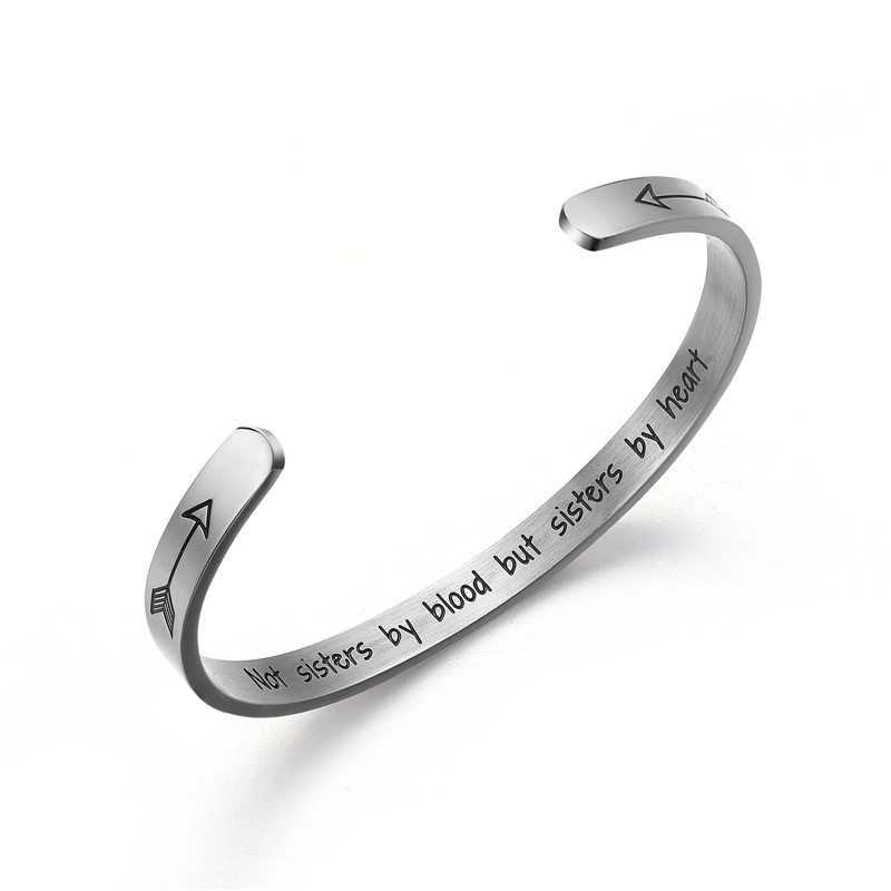 Steel Open Bracelet- Silver 8