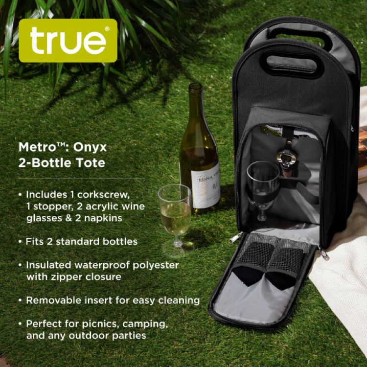 True® Metro™: Onyx 2-Bottle Tote 6