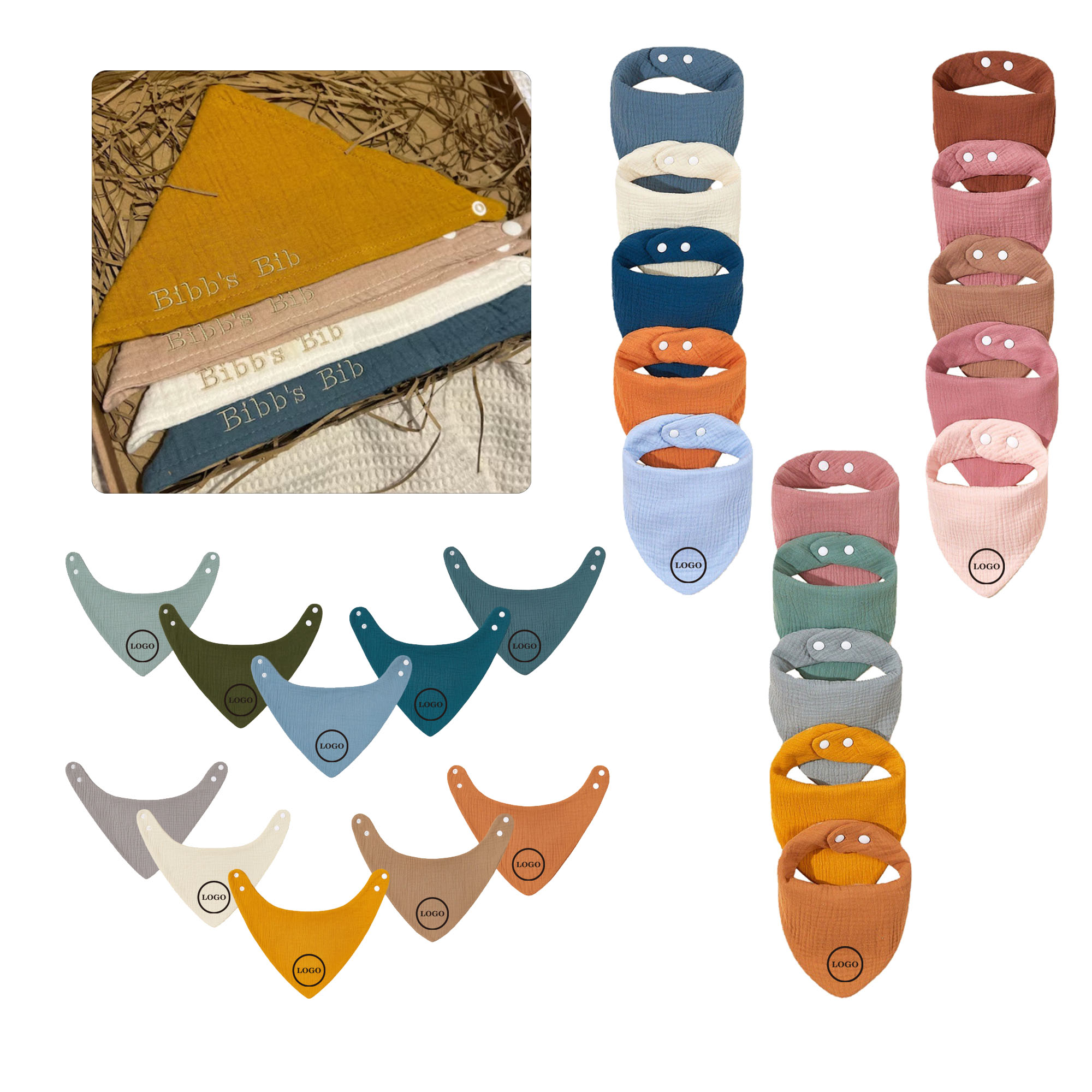 MOQ500 Pure Cotton Baby Triangular Towel 1