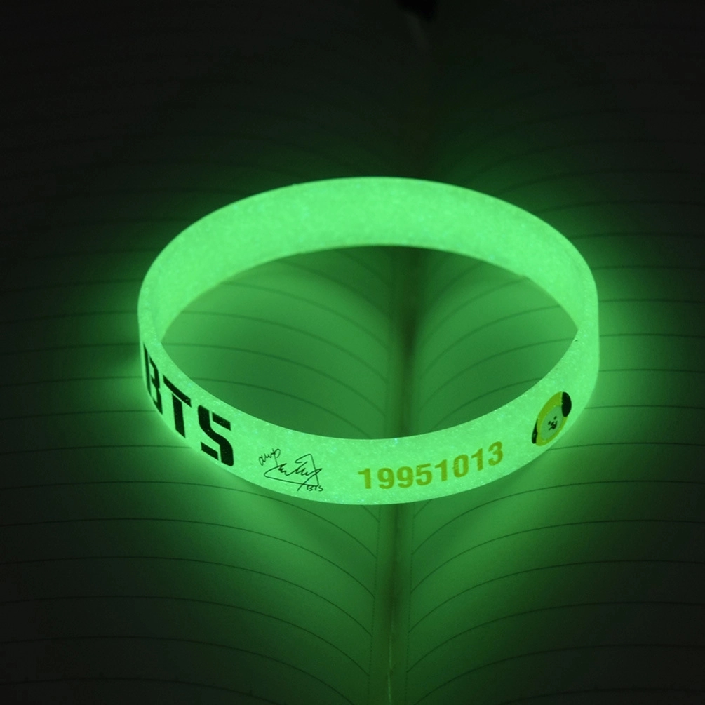 1/2" Glowing printing silicone bracelet wristbands 9