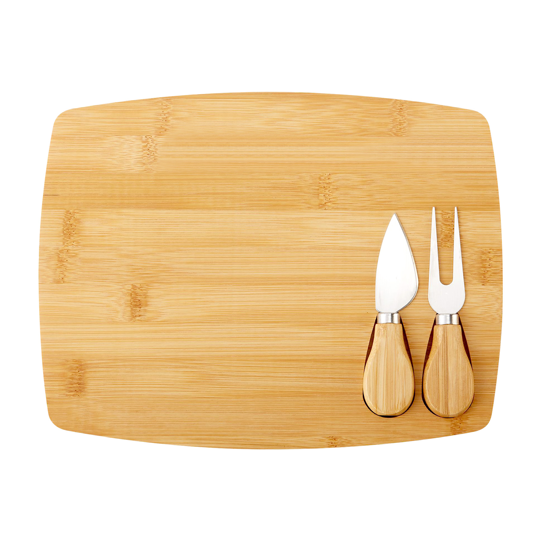 Long Curved Wooden Cutting Cheese Board Set 4