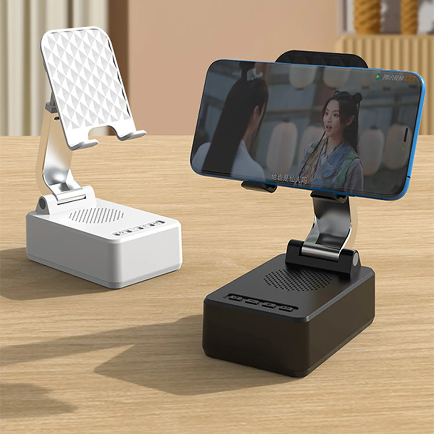 Cell Phone Stand with Wireless Bluetooth Speaker 3