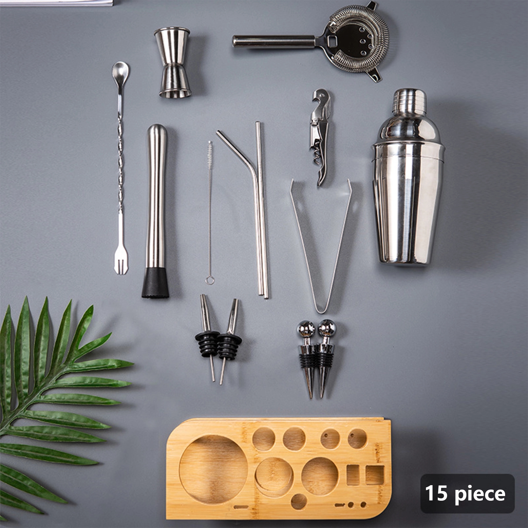 15-Piece Bartending Tool Shaker Set 3