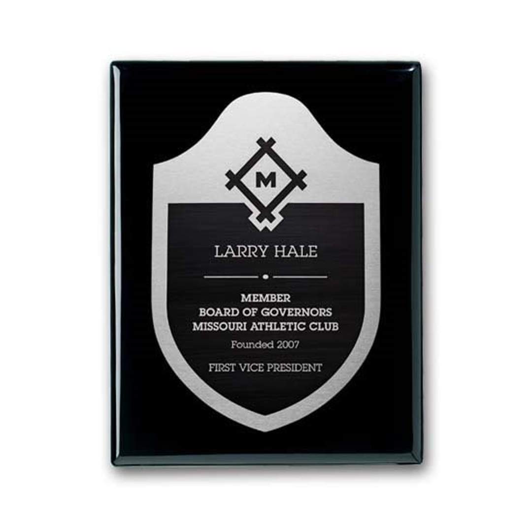 Etch/Antiqued Plaq - Ebony 2