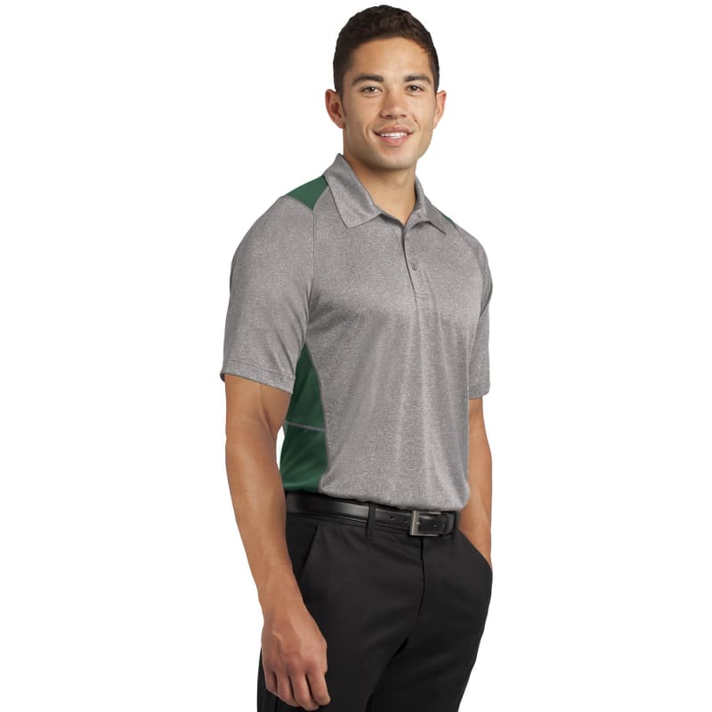 Sport-Tek Heather Colorblock Contender Polo. 19