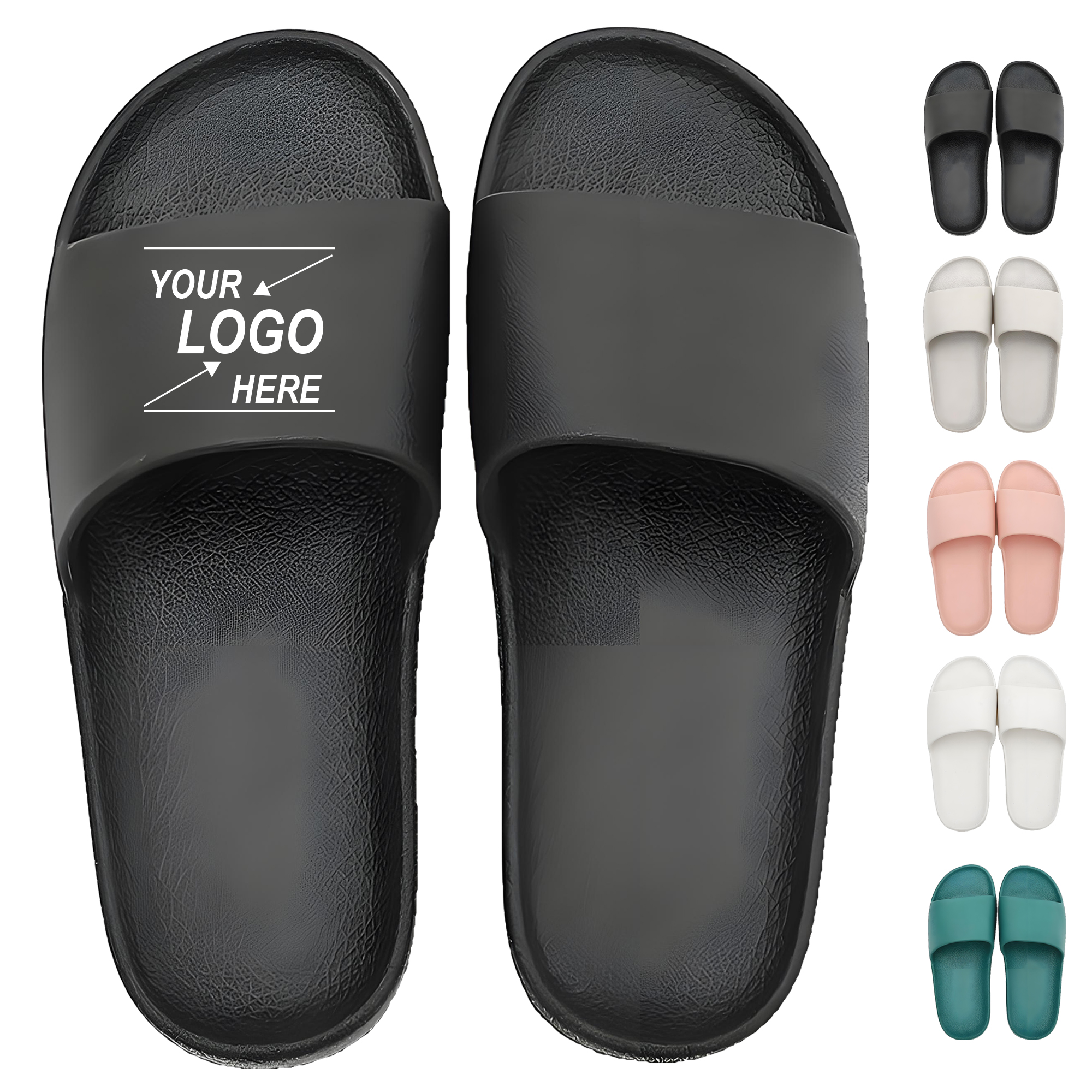 Non-Slip Slide Sandals - Lightweight EVA Shower Sandals, custom branded apparel with logo imprint 4